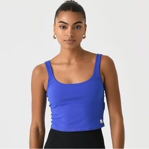 Vuori Daily Crop Tank Copenhagen Blue RARE NWT